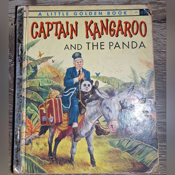 Little Golden Books Other - Captain Kangaroo And The Panda, A Little Golden Book,1957(CBS TV)